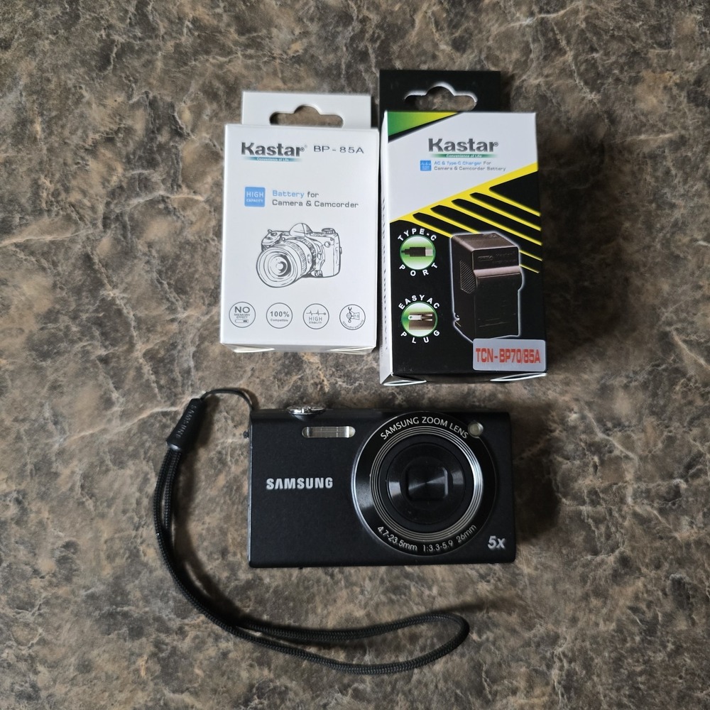 Samsung SH100 14.2MP Digital Camera Black WiFi Touchscreen 5x Zoom Tested